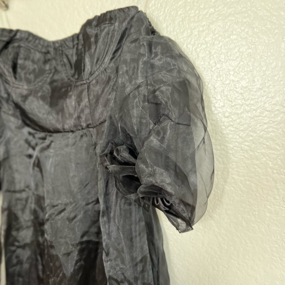 NWOT True Excellence Black Bustier Off-the-Shoulder Maxi Dress - Picture 9 of 10